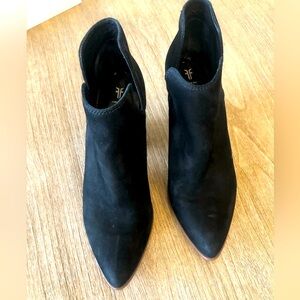 Frye black suede ankle boots